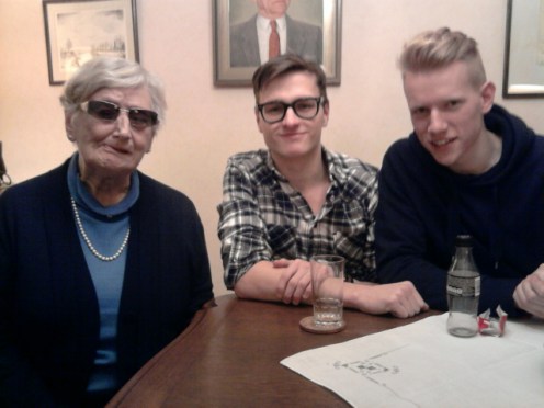 Gabriella samen met Thomas en Marius