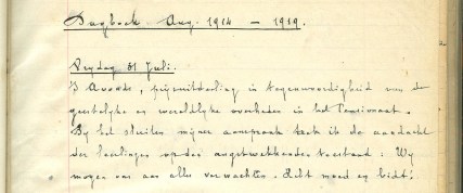 Dagboekfragment Louis Lindemans