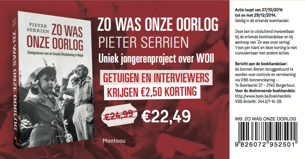 Kortingsbon Zo was onze oorlog