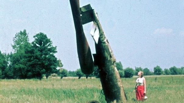 Een neergestorte V1 nabij het Nederlandse Deventer.