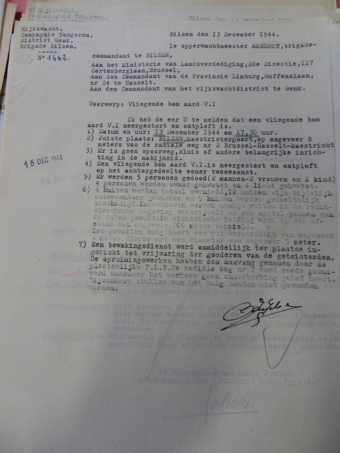 Geheim verslag in het Militair Archief van Evere